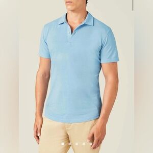Luca Faloni - Men's Light Blue Classic Polo Shirt
